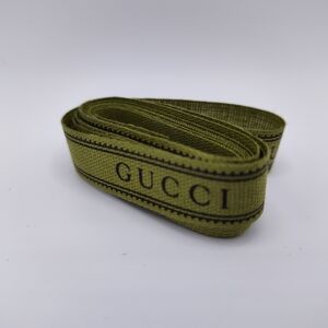 AUTHENTIC GUCCI Olive Logo Ribbon  2 Yards Made In Italy 5/8" Luxury Packaging